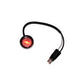 Led 3/4” Red/Clear Grommet & Chrome Bezel Cover 3 Wires