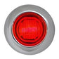 Led 3/4” Red/Red Grommet & Chrome Bezel Cover 3 Wires