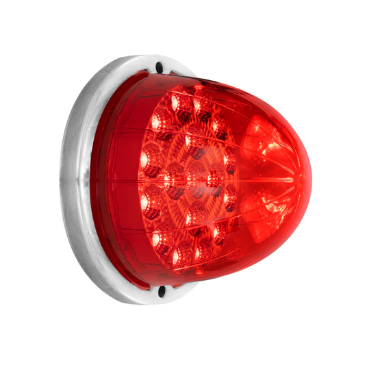 Led Cab Light With 17 Led W/Ring (Red/Red Lens)