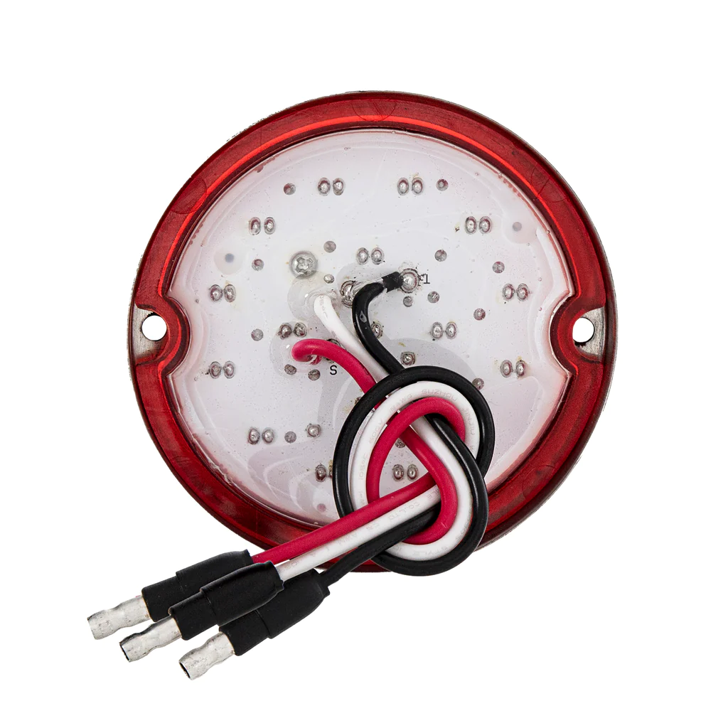 Led Cab Light With 17 Led W/Ring (Red/Red Lens)
