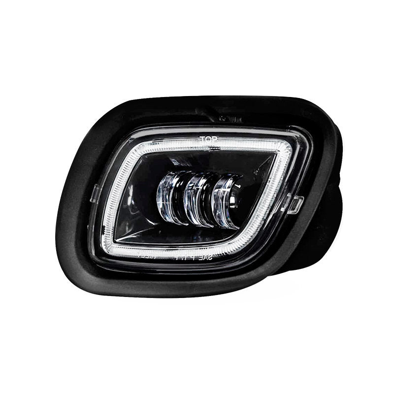 LED Fog Lights For 2008-2017 Freightliner Cascadia – LH + RH Pair, Chrome Housing, Clear Lens