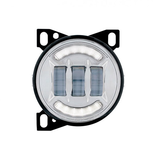 LED FOG / DRIVING LIGHT ASSEMBLY (PETERBILT 579/587 & KENWORTH T660) - (DRIVER / CHROME)
