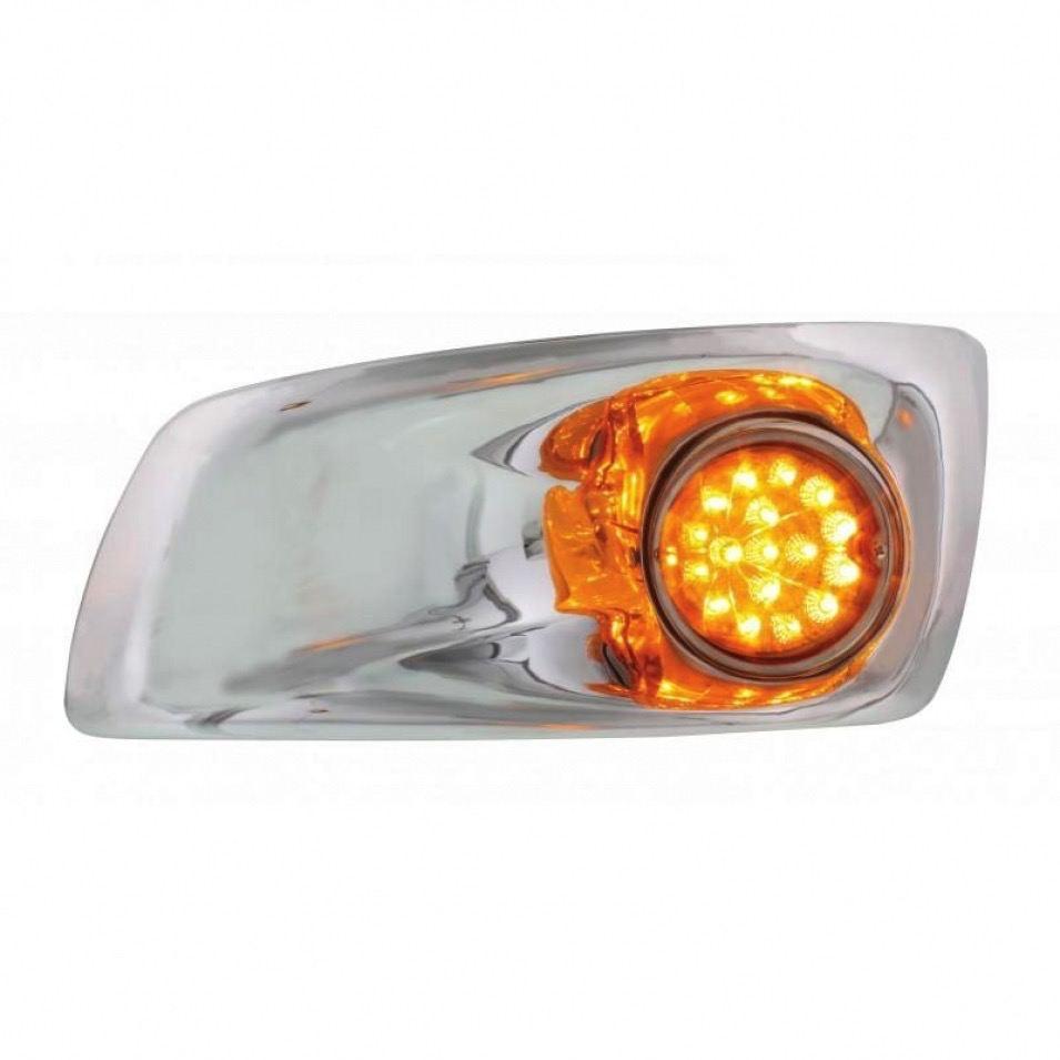 Led Kenworth T660 Dual Function Bumper Light - Clear Style W/ Amber Lens - Lighting & Accessories