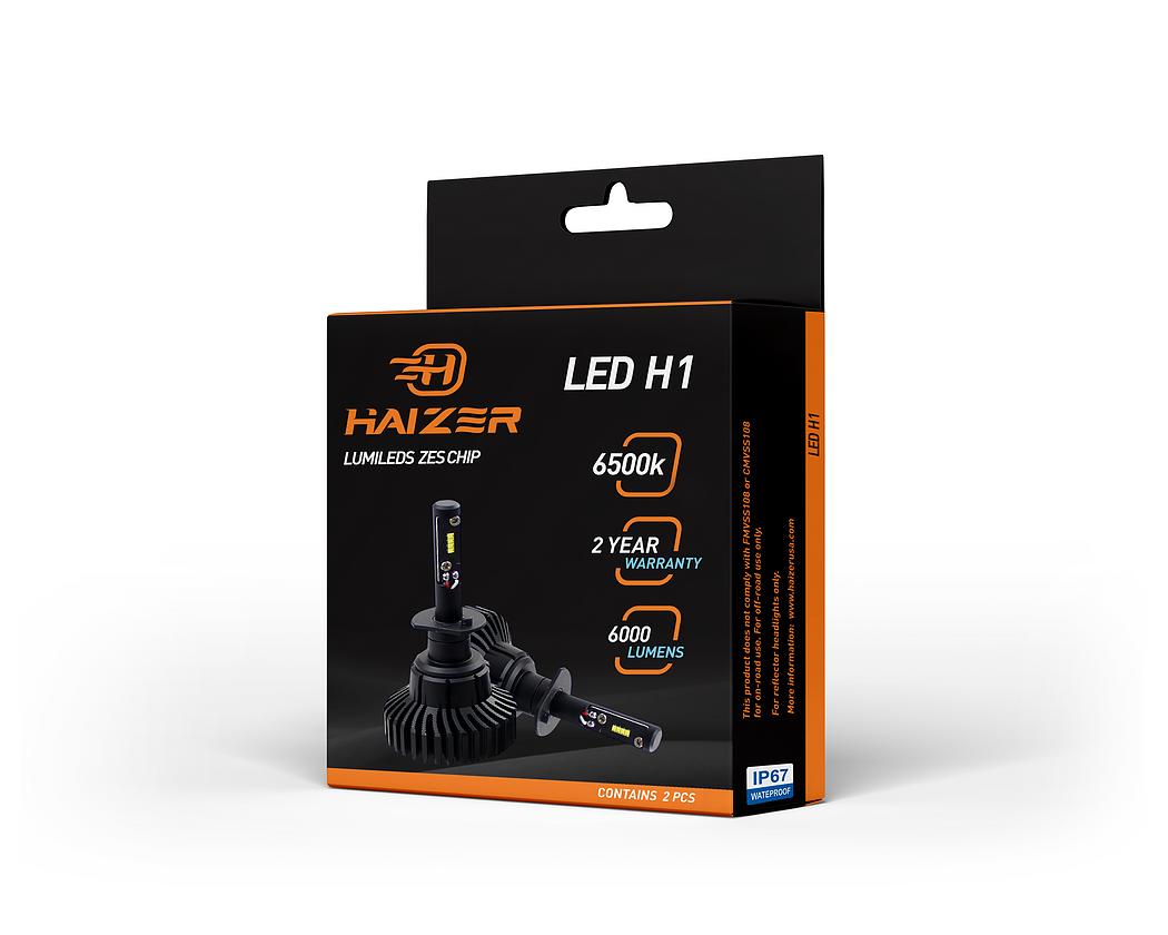 LED Light H1- White- 6500K, 6000 Lumens