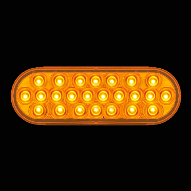 LED Oval Light Amber/Amber  24 Diode