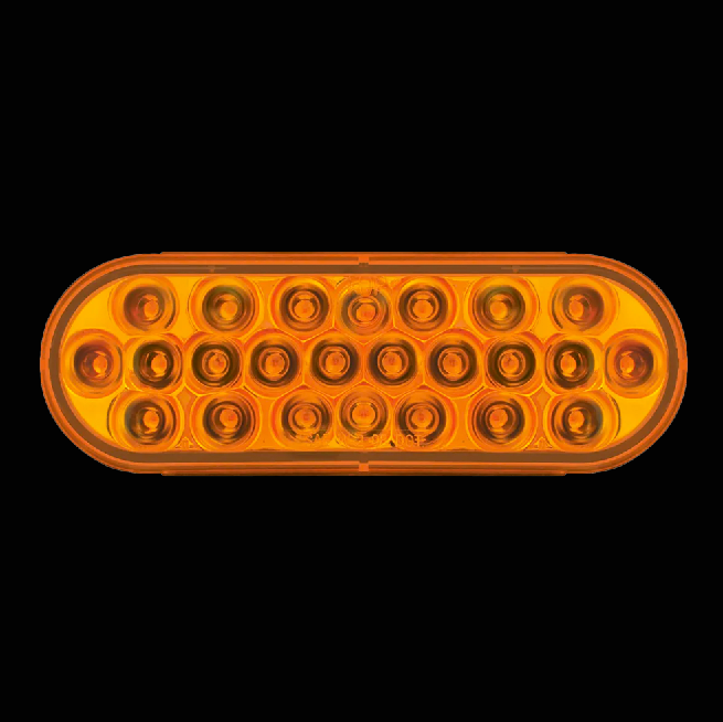 LED Oval Light Amber/Amber  24 Diode