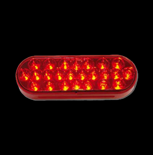 LED Oval Light Red/Red  24 Diode