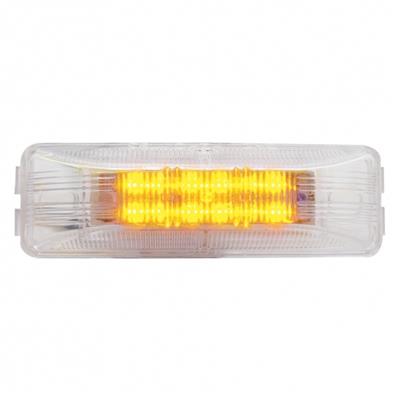 LED Rectangular Clearance/Marker Light - Amber LED/Clear Lens