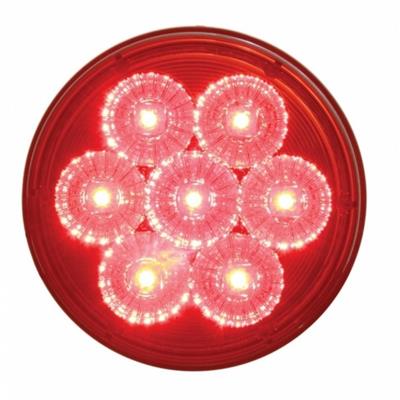 LED Reflector 4" Stop, Turn & Tail Light - Red LED/Red Lens