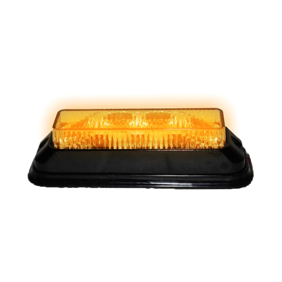 LED Warning Lamp 1” x 4” 4 Diode Mini-Strobe Wide Angle Amber Clear Lens