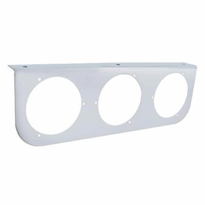 Light Bracket W/ Three 4" Light Cutouts Stainless Steel