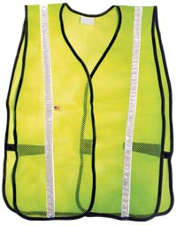 Lime Knit Vest w/1" White Stripe (One size)