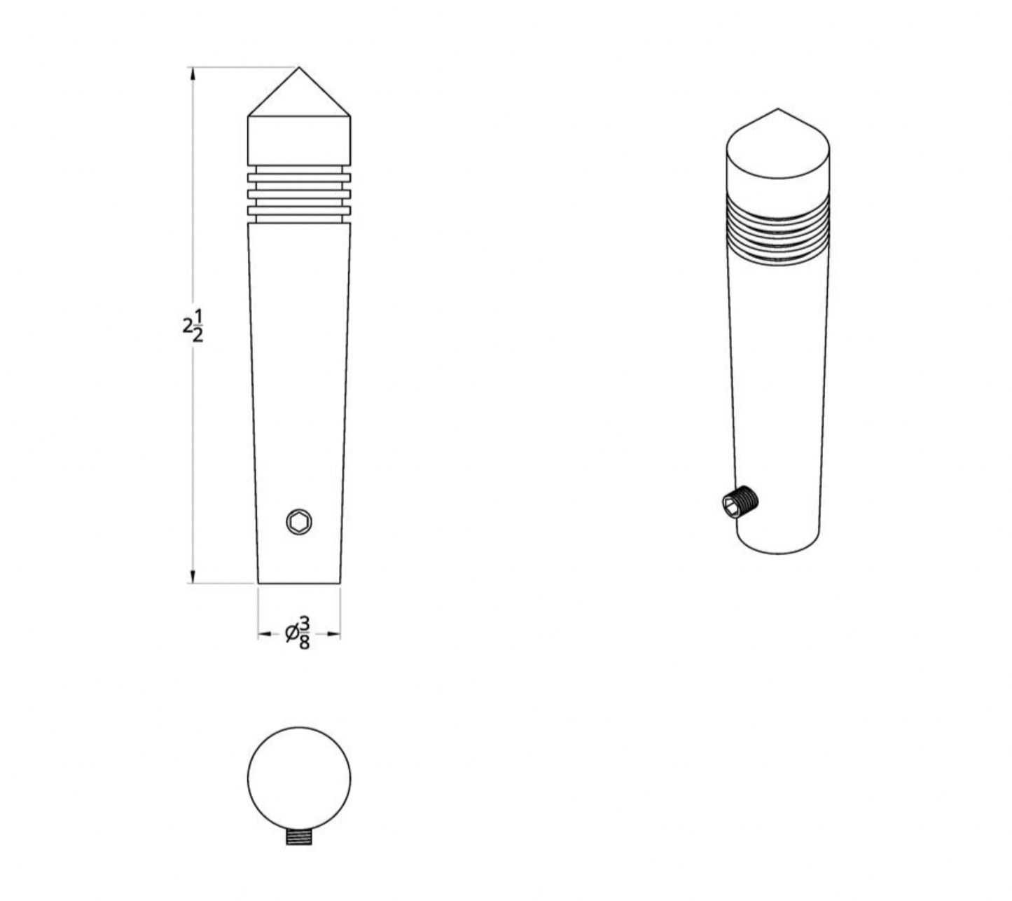 Long Peterbilt Toggle Switch Extension - Pointed