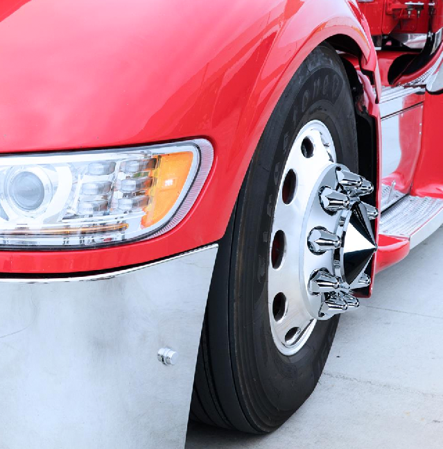 Lug Nut Covers Chrome Plastic Push In 1-1/2 teto 1 1/2" x 2 3/4"