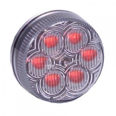 M34260RCL - 2" Round Red / Clear Clearance Marker LED Light