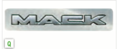 Mack Logo Trims Square Edges (Pair)