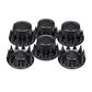 Matte Black Pointed Axle Cover Combo Kit w/ 33mm Spike Nut Covers & Nut