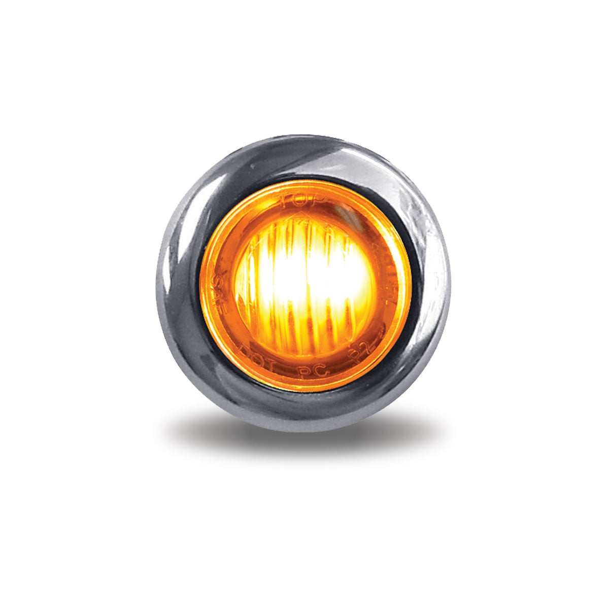 Mini Button Clear - Amber LED - 3 Wire