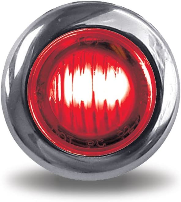 Mini Button Dual Revolution Stop, Turn & Tail Red/White LED