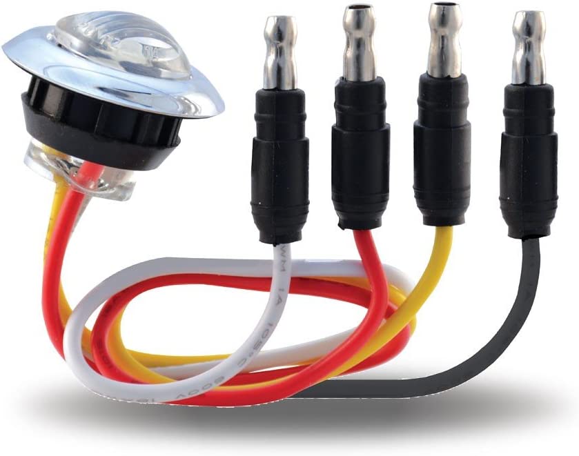 Mini Button Dual Revolution Stop, Turn & Tail Red/White LED