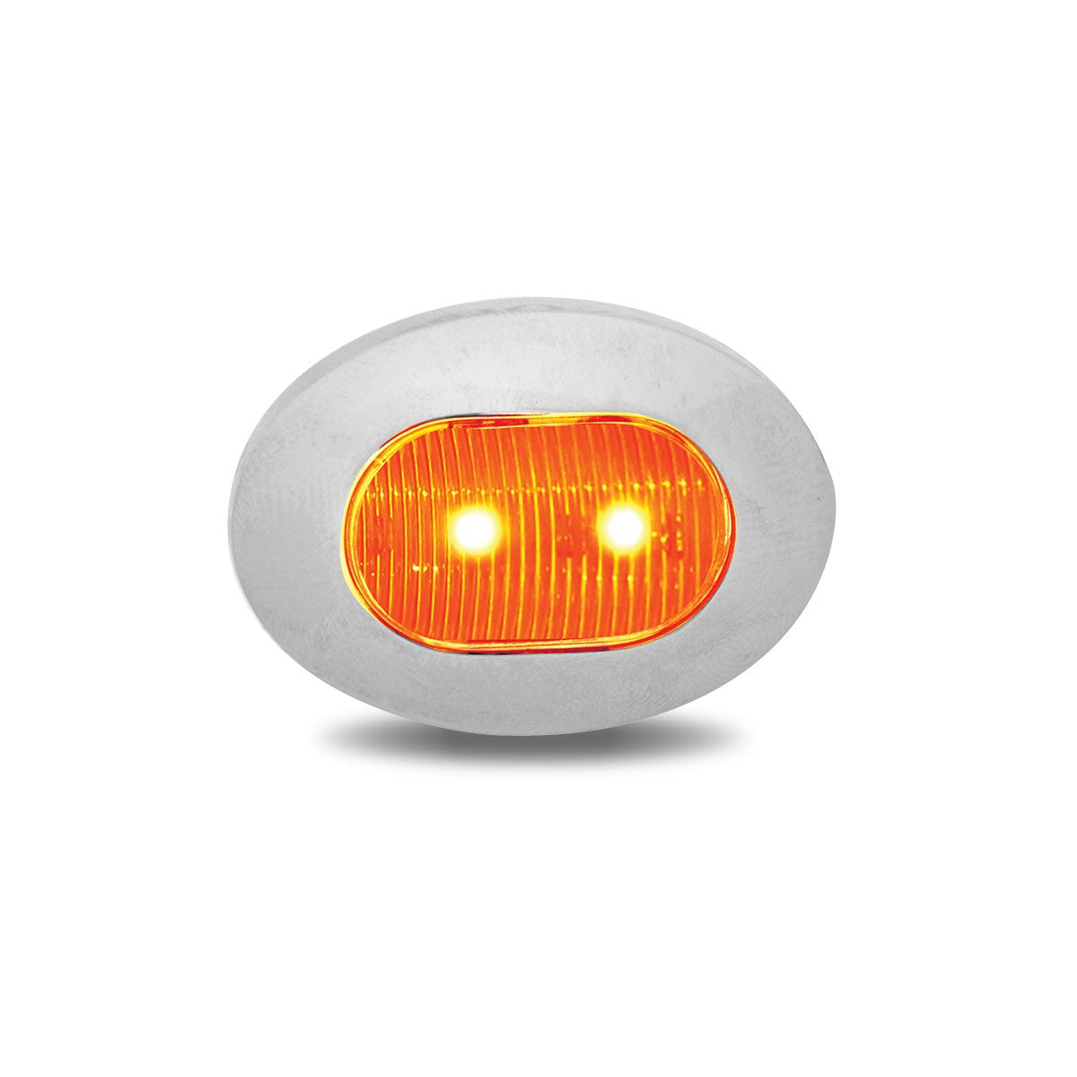 Mini Oval Button Amber LED - 3 Wire