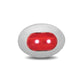 Mini Oval Button Clear/Red LED 3 Wire