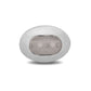 Mini Oval Button Clear/Red LED 3 Wire