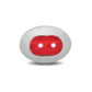 Mini Oval Button Dual Revolution Red/White LED