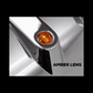 Mirror Cover Chrome Freightliner Century, Columbia, Coronado 2005+ , Fits Driver Or Passenger Side , 3/4” Light Amber/Amber Option. Each