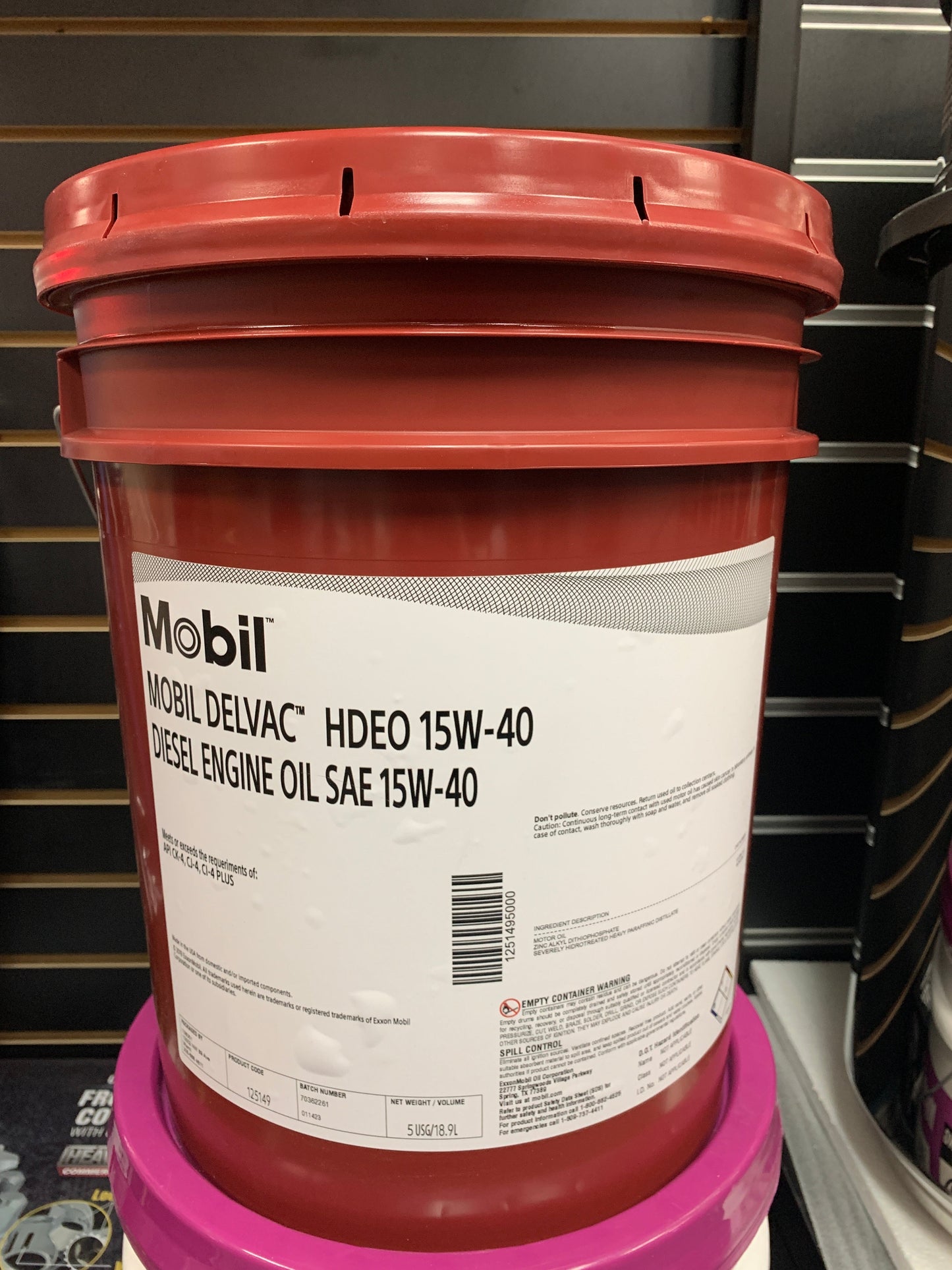 Mobil Oil Delvac HDEO 15W-40. Not Synthetic