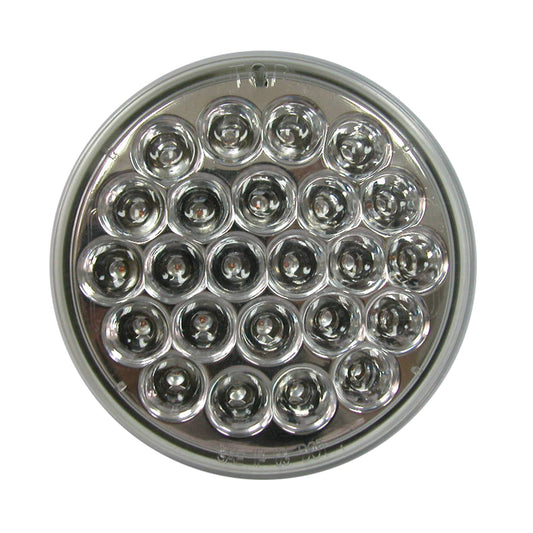 MTLED4000C-24R - 4" Round LED Light Clear/Red 24 Diode