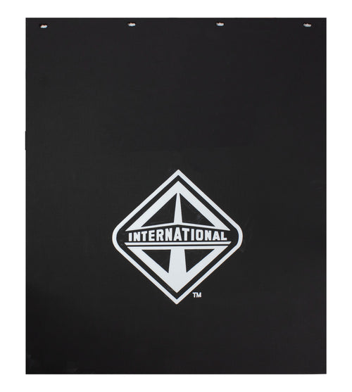 Mud Flap 24" X 30", 3/8'', Proflex, Black With W/ White Logo fits International