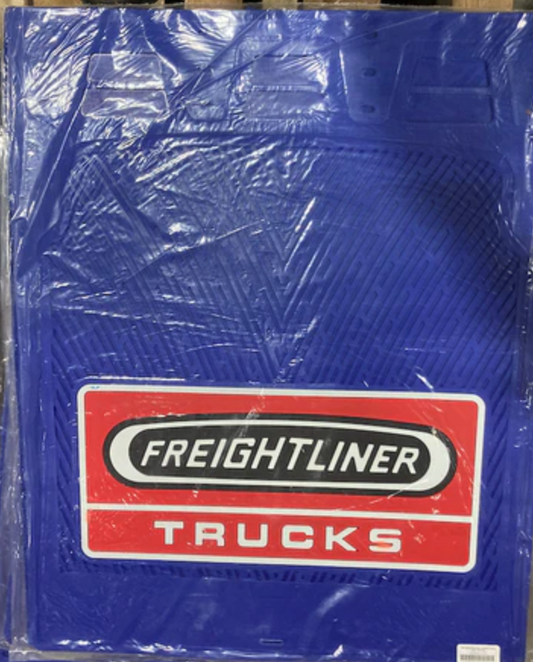 Mud Flap 24” X 30” Freightliner with Letters Logo, Color Blue on pairs