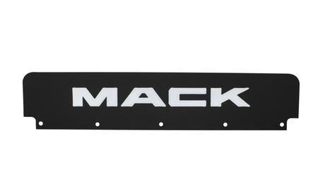 Mud Flap 24" x 5" Plastic Black Flap Kit for quarter fenders with Mack logo & hardware (Pair)