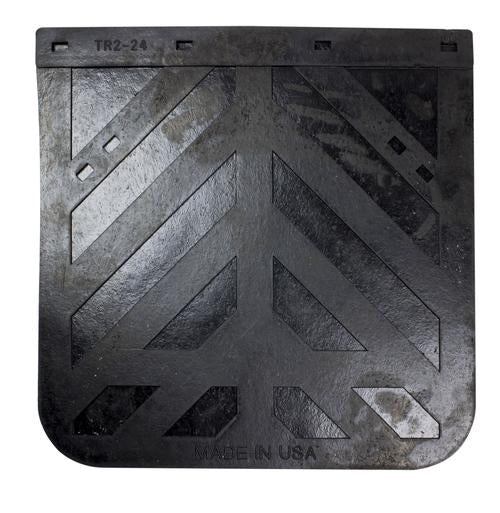 Mud Flap Black Chevron 1/4” 24" x 24"