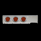 Mud Flap Hanger With Flat Top & 6 x 4'' LEDs 2 1/2 Bolt Spacing Red/Red