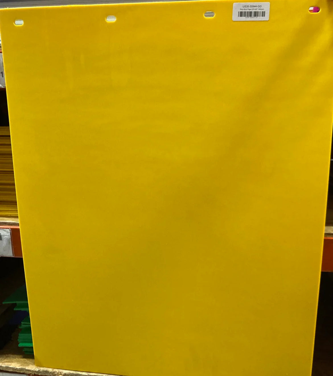 Mud Flap Plastic 24” x 30” Yellow color