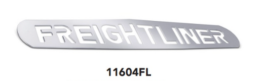 Mud Flap Weight Plate 24" x 4" Chrome Freightliner Cut Out