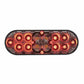 Oval Combo Light with 14 LED Stop Turn & Tail Light & 16 LED Back-Up