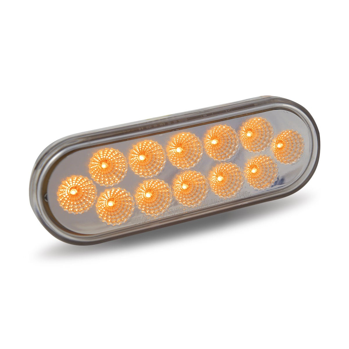 Oval Dual Amber/White Stop, Turn & Tail LED (12 Diodes)