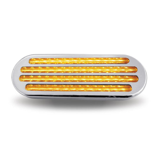 Oval Flatline Clear Amber LED