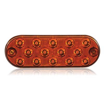 Oval LED Light Low Profile Thin Amber Surface Mount Park Rear Turn