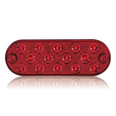 Oval LED Light Low Profile Thin Red Surface Mount Park Rear Turn