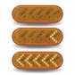 Oval Sequential Arrow Amber LED (35 Diodes)