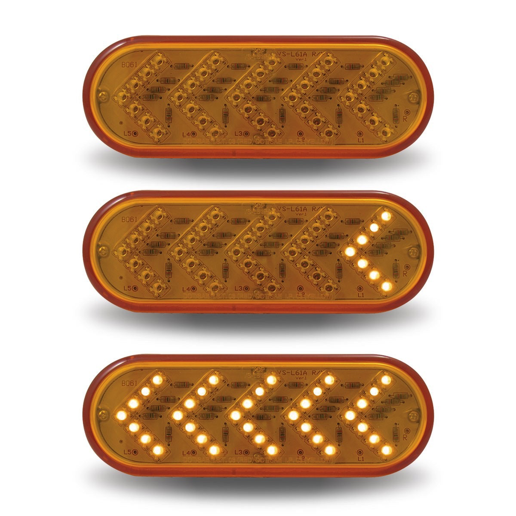 Oval Sequential Arrow Led - Amber - Lighting & Accessories