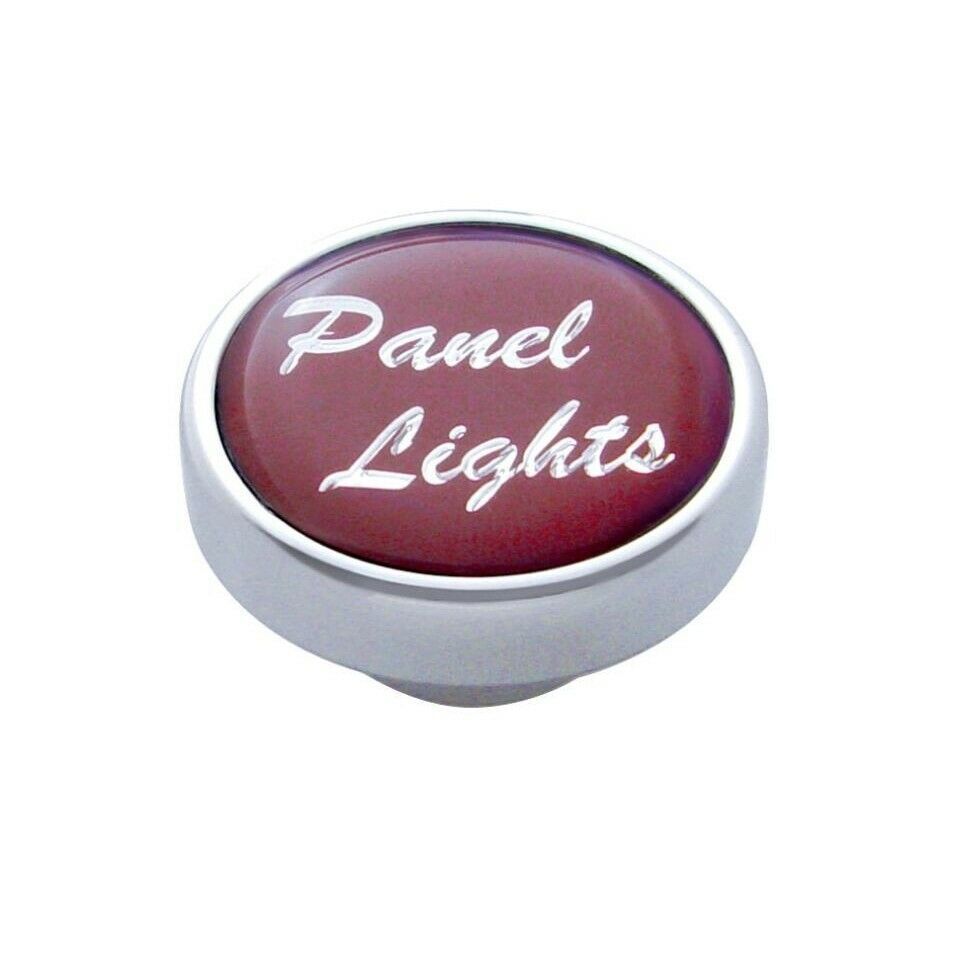 ''Panel Lights'' Aluminum Dash Knob Sticker Only - Red
