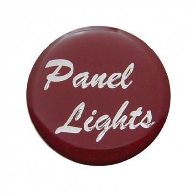 ''Panel Lights'' Glossy Dash Knob Sticker Only - Red