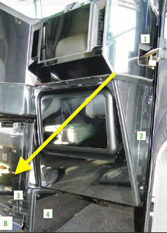 Passenger Side Upper Left Kick Panel Trim. Freightliner Classic / FLD.