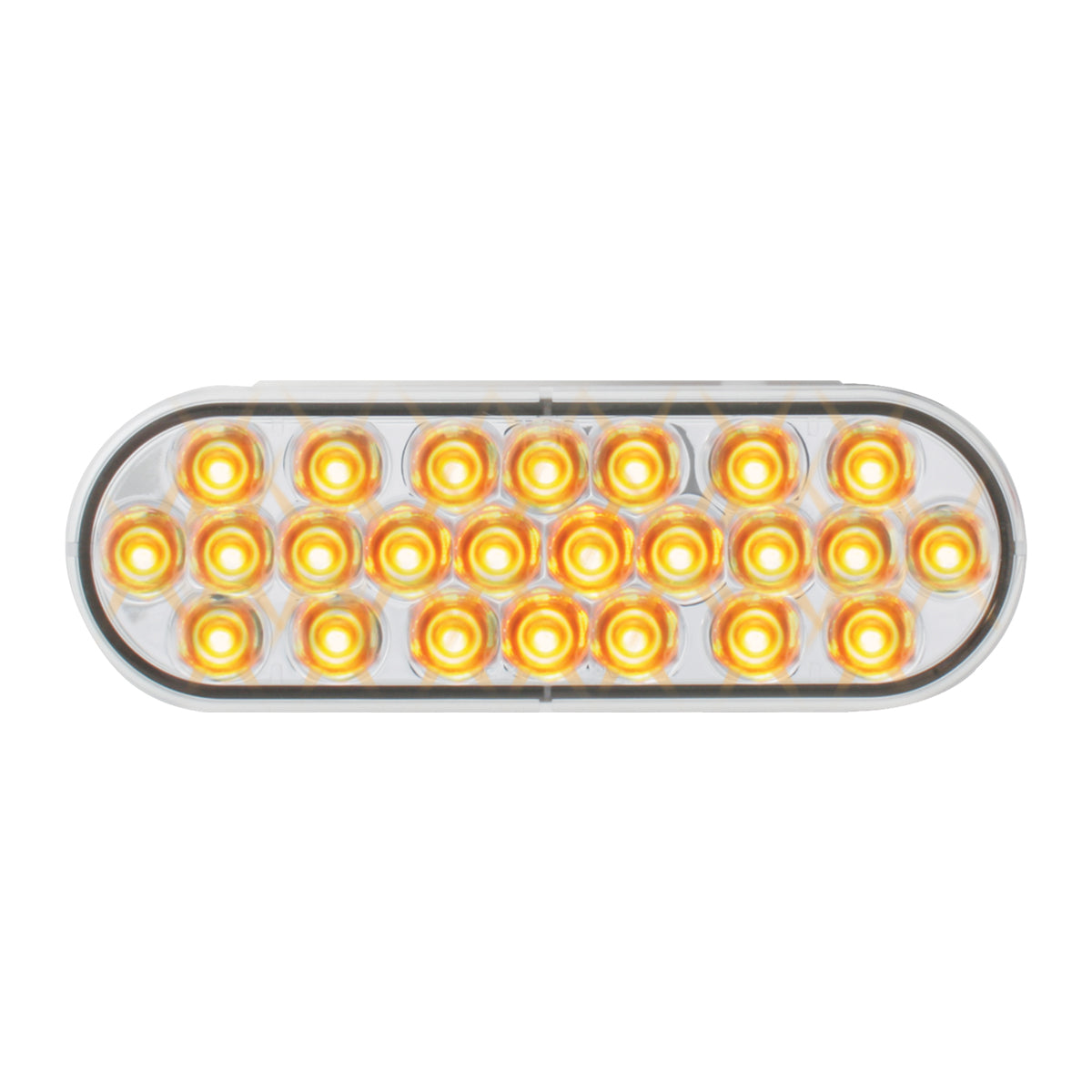 Pearl Oval Amber /Clear LED Light