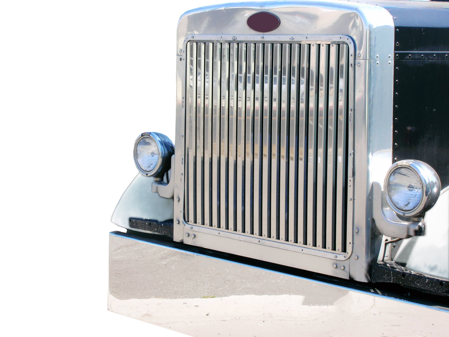 Peterbilt 359 Hood Grill w/17 Vertical Bars (32.875x2.5)..